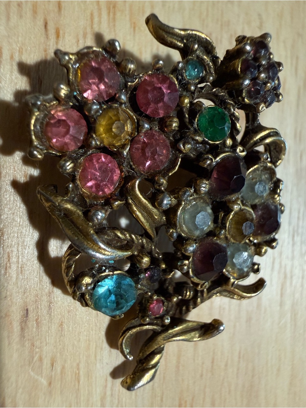 Multicolor Crystal Floral Brooch - Women Jewelry